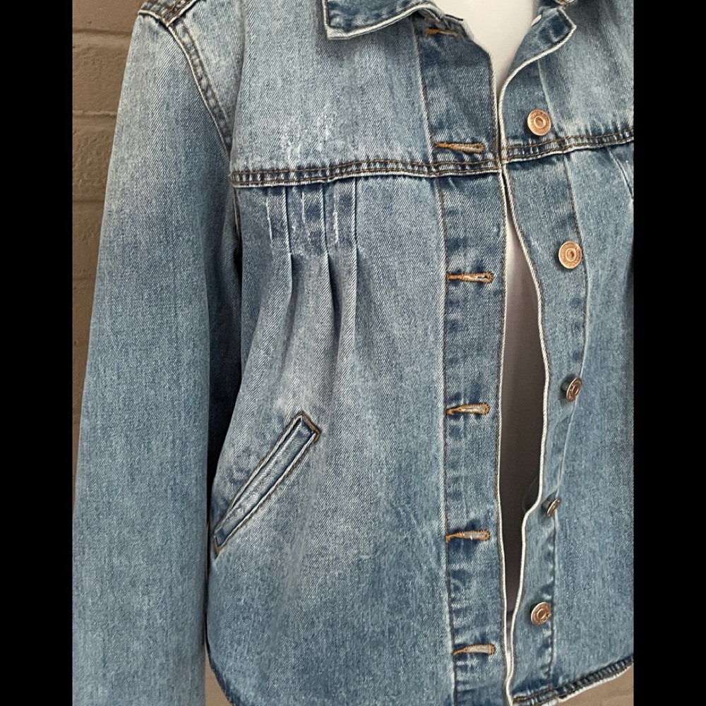 Kenzie Fringed back Full Jean Jacket S - Picture 5 of 14